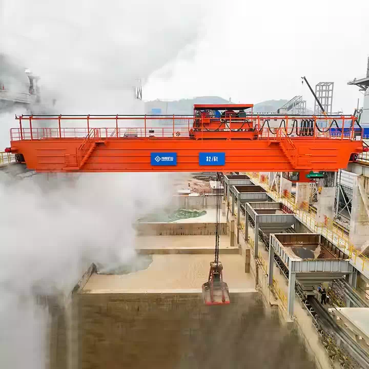 Grab and Magnet Two Purpose Bridge Crane